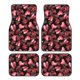 thumbnail image 1 of Balery Ladybugs and Red Hearts Juego de 4 Alfombrillas para Auto, Revestimientos de Caucho Resistente, Diseño Antideslizante, 1 of 7