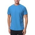 thumbnail image 3 of Attraco Men Short Sleeve Rash Guard Swimwear UPF 50+ Running Swimming Shirt Color Block, 3 of 6