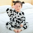 thumbnail image 7 of DHFJKG Children's Fuzzy Flannel Jumpsuit Zipper Onesie Long Sleeve Spring Autumn Winter Home Relaxation Wear Toddler Lovely Onesies, 7 of 7
