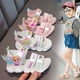 thumbnail image 2 of Sandalias de Disney para niñas, nueva moda, zapatos coreanos de verano para niños, zapatos de playa para estudiantes, suela blanda, zapatos de princesa para niñas pequeñas, 34 plantillas de 20,7 cm Gao Jinjia LED, 2 of 2