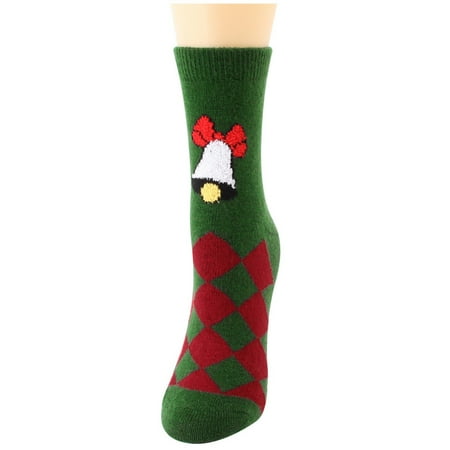 

LINMOUA Christmas Women Coral Fleece Socks Print Thicker Anti-slip Floor Carpet Socks