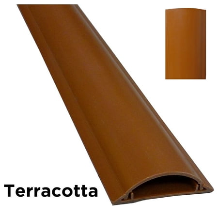 Cable Shield Floor Cord Cover Protector Color Terracotta Length 59 Width 2 Electriduct