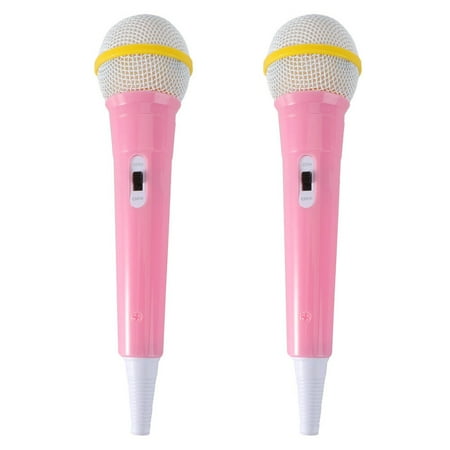 

OUNONA 2Pcs Premium Microphone Toys Pretend Play Mic Stage Costume Party Microphone Toy