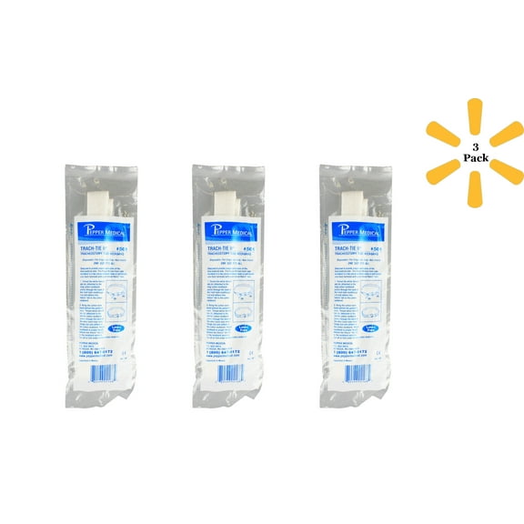 Trach-Tie Tracheostomy Tube Holder Universal Size Non-Stretch Cotton Adult, 3 Pack - 501