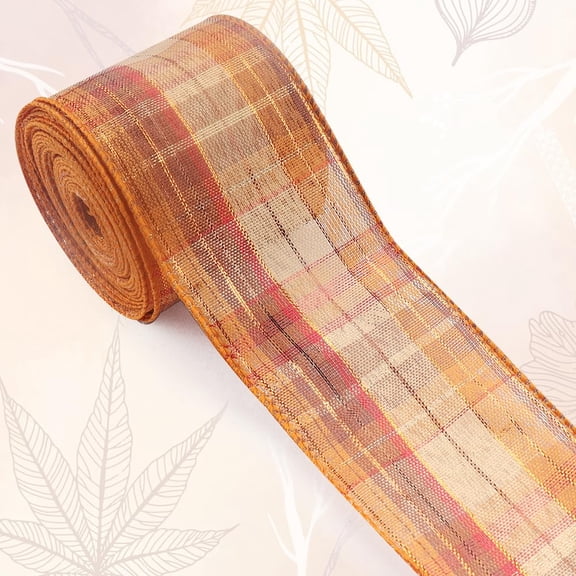 Hying Fall Ribbons Thanksgiving Wired Edge Ribbon for Crafts Gift Wrapping 2.5" x 10 Yards