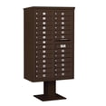 thumbnail image 3 of Salsbury Industries Pedestal Mounted 26 Units 27 Door Front Load 4C Horizontal Cluster Box Unit, 3 of 6