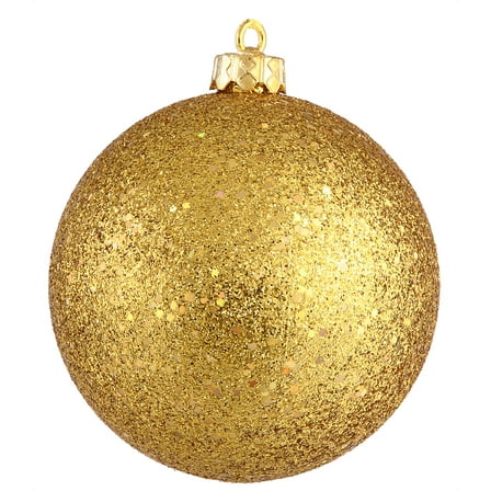 Vickerman 8" Antique Gold Sequin Ball Ornament