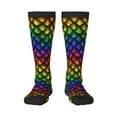 thumbnail image 2 of Lsque Dragon Scales Printed Crew Socks Men's Women's LightWeight Thin Casual Calf Socks ,Knee High Socks,Cotton Socks, 2 of 9