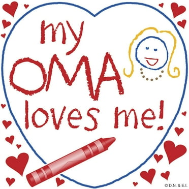 Oktoberfest Haus Multicolor Ceramic Magnetic Wall Tile with "My Oma Loves Me!" for Home Decor