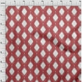 thumbnail image 4 of oneOone Silk Tabby Red Fabric Ikat Sewing Material Print Fabric By The Yard 42 Inch Wide, 4 of 5