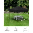 thumbnail image 3 of Luku 10x10 FT Commercial Pop-Up Canopy with One-Push Set-up, Waterproof UV Protection, 4 Detachable Sidewalls, Adjustable Height, Sturdy Steel Frame, Black Event Tent, 3 of 7