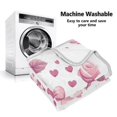 thumbnail image 6 of 60x80 inch Crystal Fleece & Arctic Fleece Blanket Soft Bed Throws for Home or Camping Pink Roses and Bows, 6 of 7