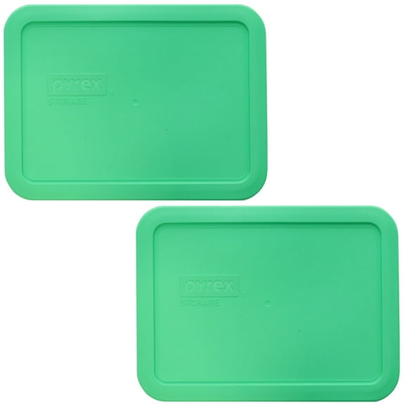 Pyrex 7210-PC Bright Green Plastic Storage Replacement Lid Covers (2-Pack)