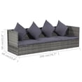 thumbnail image 5 of vidaXL Garden Bed Grey 200x60 cm Poly Rattan, 5 of 5