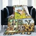 thumbnail image 3 of Cute Cow Print Blanket Animal Flower Throw Blanket Ultra-Soft Flannel Blanket for Couch Sofa Bed for Teens Adults 50"x60", 3 of 7