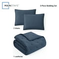 thumbnail image 5 of Mainstays Full/Queen Comforter Set, Super Soft & Embroidered, 3-Piece, Navy, 5 of 11