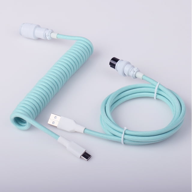 5 Pin Gx16 aviator Coiled Cable Mechanical Keyboard Custom Usb c Coiled Cable Wire Pastel Cable