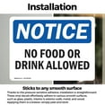 thumbnail image 3 of (2 Pack) No Food Or Drink Allowed OSHA Notice Sign 5 Inch X 3.5 Inch Vinyl Label Decal Sticker Weather Resistant, UV Protected for Workplace, Business, and Construction Site, Made in, 3 of 7