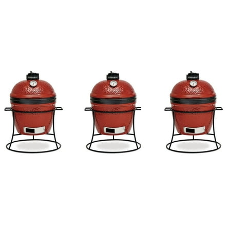 Kamado Joe Joe. Jr. Portable Outdoor Charcoal Grill & Sturdy Stand, Red (3