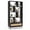 Black, variant on Costway Wooden Bookcase,6-Tier Bookshelf with 8 Open Cubes, Rattan Drawer & Metal Legs Black