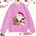 thumbnail image 2 of Byoo Big Boy Sweatshirt Christmas Santa Painted O-Neck Long Sleeve Cozy Pullover Top Holiday Xmas Shirt, 2 of 3