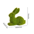thumbnail image 4 of Yhmxh Easter Bunny Decorations, Resin Moss Bunny Figurines Green Faux Flocked Rabbit for Easter Decor Small Decorative Rabbit Statues for Easter Party Favors Gifts, Spring Tabletop Centerpiece, 4 of 7
