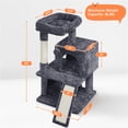 thumbnail image 3 of Yaheetech 36" Height Cat Tree with Double Condos and Scratching Board, Dark Gray, 3 of 7