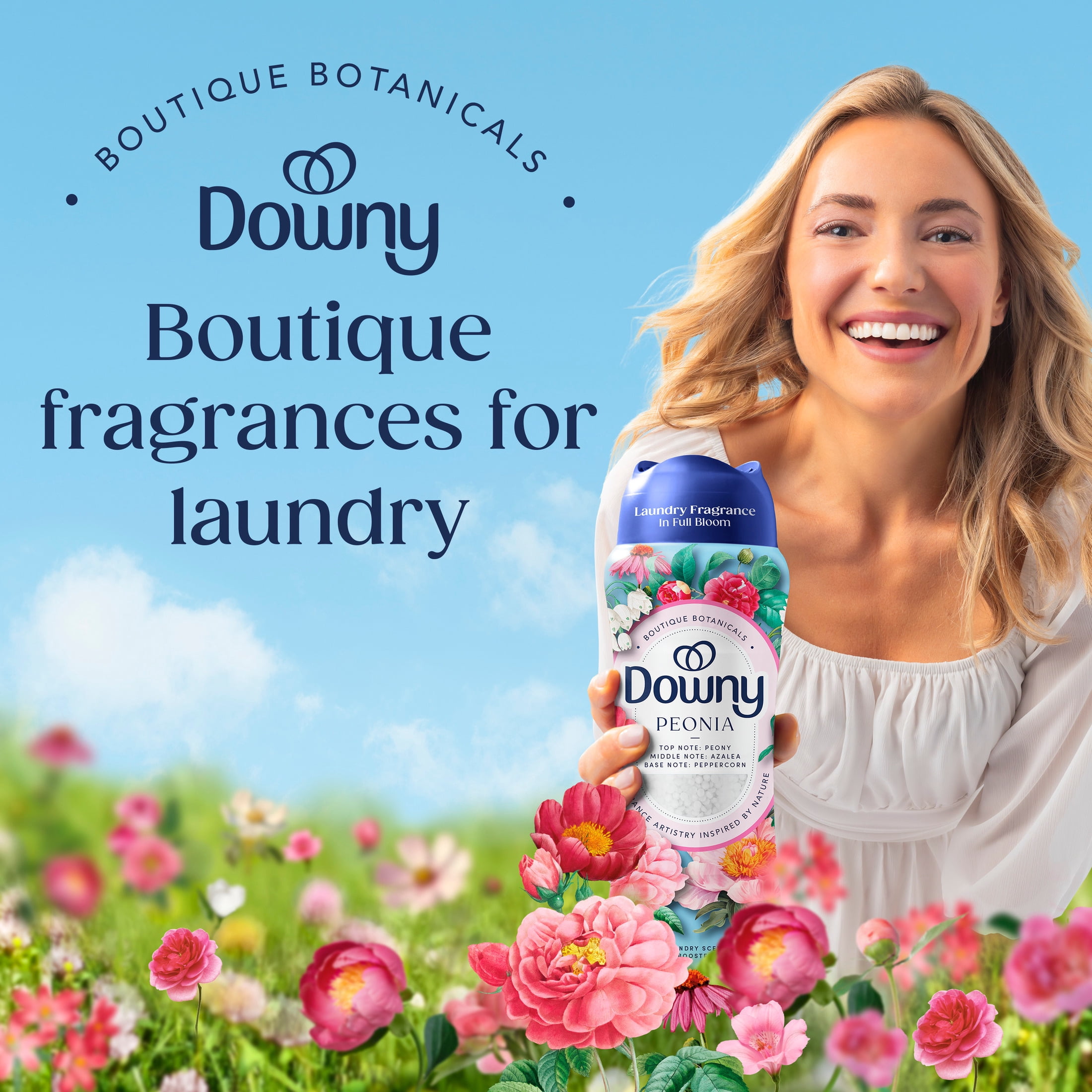 Downy In-Wash Scent Booster Laundry Beads, Boutique Botanicals Peonia, 10.7 oz