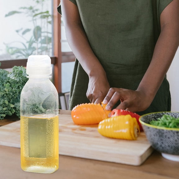 MLINS FRCOLOR 10pcs Condiment Squeeze Bottles for Sauces 300ml Easy Pour Plastic Bottles for Liquids Ketchup Oil