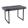 thumbnail image 2 of Southern Enterprises 45.25" Black and Gray Rectangular Writing Desk, 2 of 3