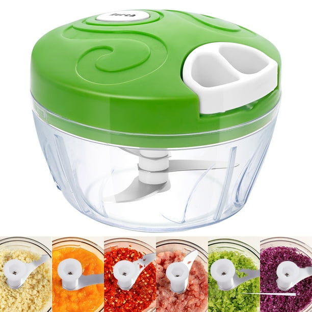 500ML Manual Food Chopper, Easy Hand Pull Mincer, Blender to Chop Vegetables,Onion,Fruits,Nuts