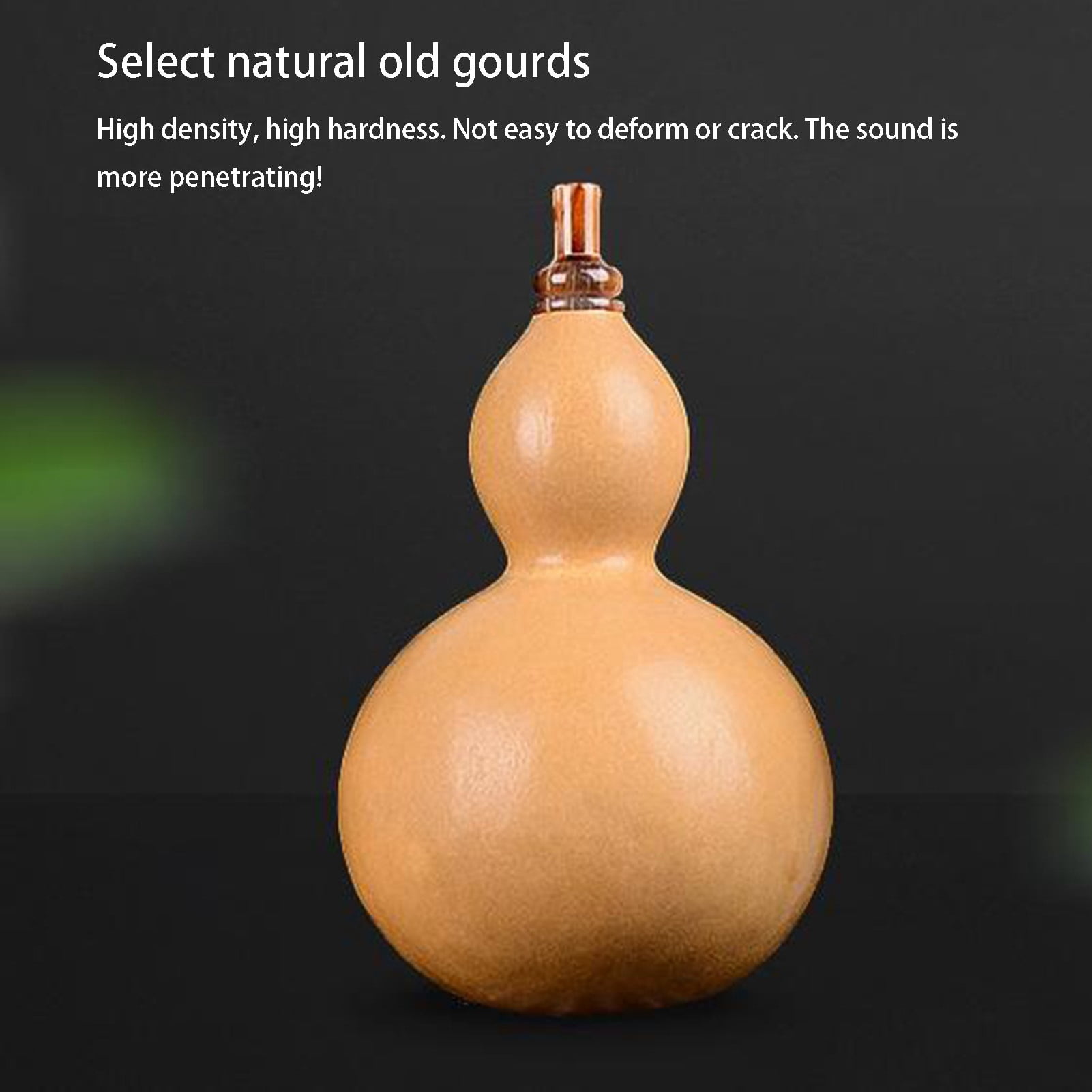 Traditional Chinese Hulusi Flute, Cucurbit Gourd, Handicraft Hulusi Ethnic Musical Instrument with Case for Beginners Music Lovers, Wind Instrument
