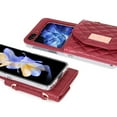 thumbnail image 4 of for Samsung Galaxy Z Flip 6 Case with Card Slots, [Crossbody Strap] [RFID Blocking] Women Girls PU Leather Wallet Case Lanyard Crossbody Bag Phone Case for Samsung Galaxy Z Flip 6,Red, 4 of 10