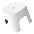 thumbnail image 2 of Taburete de plástico multiusos, antideslizante, bajo, para usar zapatos, para baño, pequeño, para el hogar (blanco), 2 of 7