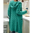 thumbnail image 2 of Winter Hooded Cardigan Sweater Coat Women Oversized Chunky Knit Open Front Long Outwear, 2 of 4