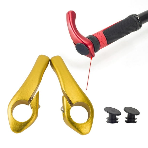 Colaxi 2Pcs Bike Handlebar Ends Hand Grip Ergonomic Repair Parts Replacement Bar Ends Bike Bar Ends for Cycling Folding Bike Gold Walmart