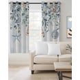 thumbnail image 2 of Blue Coastal Blackout Curtains for Bedroom Living Room Darkening Curtains 54 Inch Long Eucalyptus Leaves Summer Beach Starfish Short Curtain for Small Window Treatment Grommet Drapes 42"x54"x2, 2 of 9