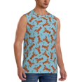 thumbnail image 2 of Pofeuu Funny Lobsters Print Men's Muscle T-Shirt, Sleeveless, Muscle Tank, Classic Muscle Tee Top For Men Casual Sleeveless Muscle T-Shirt Trendy Clothes-Medium, 2 of 7