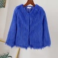 thumbnail image 2 of Coerni 2 to 10 Years Kids Baby Girls Long Sleeve Furry Coat Faux Fur Coat Jacket Winter Thick Warm Fleece Coat Outwear Clothes, 2 of 9
