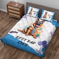 thumbnail image 3 of Happy Father's Day Best German Shepherd Cool Dad Ever Quilt Bedding Set Alsatian Dog Lover Gifts 1 Blanket Bed Cover 2 Pillowcases - 12007, 3 of 5