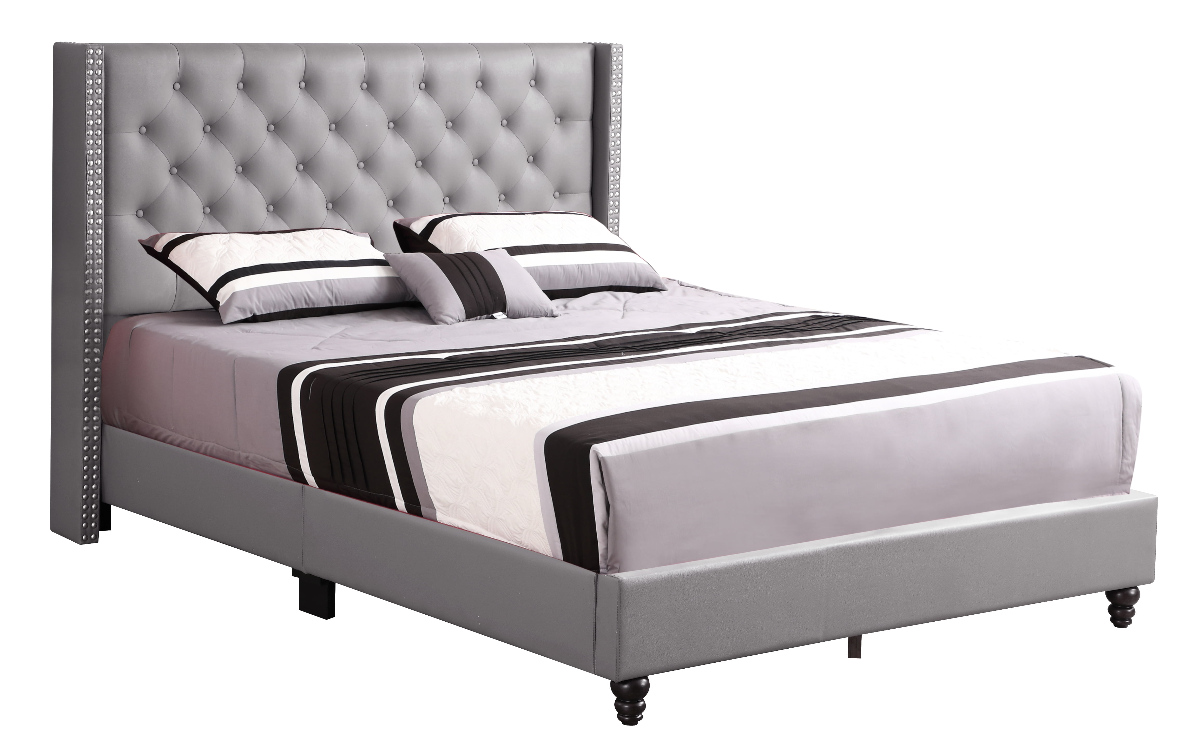Glory Furniture Julie Queen Bed in Light Grey Color