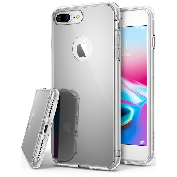 Ringke Mirror Case Compatible with iPhone 7 Plus, Bright Reflection Mirror Back Cover - Silver