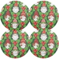 thumbnail image 2 of Coolnut Santa Claus Gnomes Placemats for Dining Table, Heat-Resistant Round Place Mats, Anti-Skid Washable PVC Table Mats, 15.4" x 15.4" PVC Dinner Mats (4 Pack) Home Decor Gifts, 2 of 7