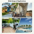 thumbnail image 6 of 3 Piece Patio Furniture Sets Wicker Patio Chairs Rattan Outdoor Bistro Set Outdoor Furniture for Backyard Porch Poolside Lawn,Black Cushion, 6 of 7