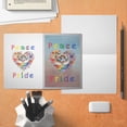 thumbnail image 4 of Peace Love Pride Ragdoll with Rainbow Sunglasses LGBT LGBTQ+ 5x7in Folded Greeting Card Cat Lover Kitten Owner Gifts Idea Single Note Card with Envelope - 01004, 4 of 5