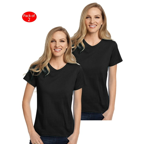 Hanes Hanes Relaxed Fit Women's Comfort Soft; Vneck TShirt, Color