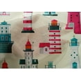 thumbnail image 5 of oneOone Cotton Silk Pink Fabric Sea Lighthouse Craft Projects Decor Fabric Printed By The Yard 42 Inch Wide, 5 of 6
