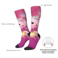 thumbnail image 4 of Naloa Cute Pink Axolotl A Knee Socks, High Socks Long Stretchy Sock Women Knee High Stocking, Long Socks for Women, 4 of 6