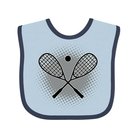 

Inktastic Squash Sport Rackets and Ball Gift Baby Boy or Baby Girl Bib