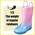 thumbnail image 6 of Puddle Play Kids PVC Glitter Rain Boots - Easy On Handles - For Girls and Boys, Lightweight, Sparkly, Little Kid 11 (Light Pink/Light Blue), 6 of 6